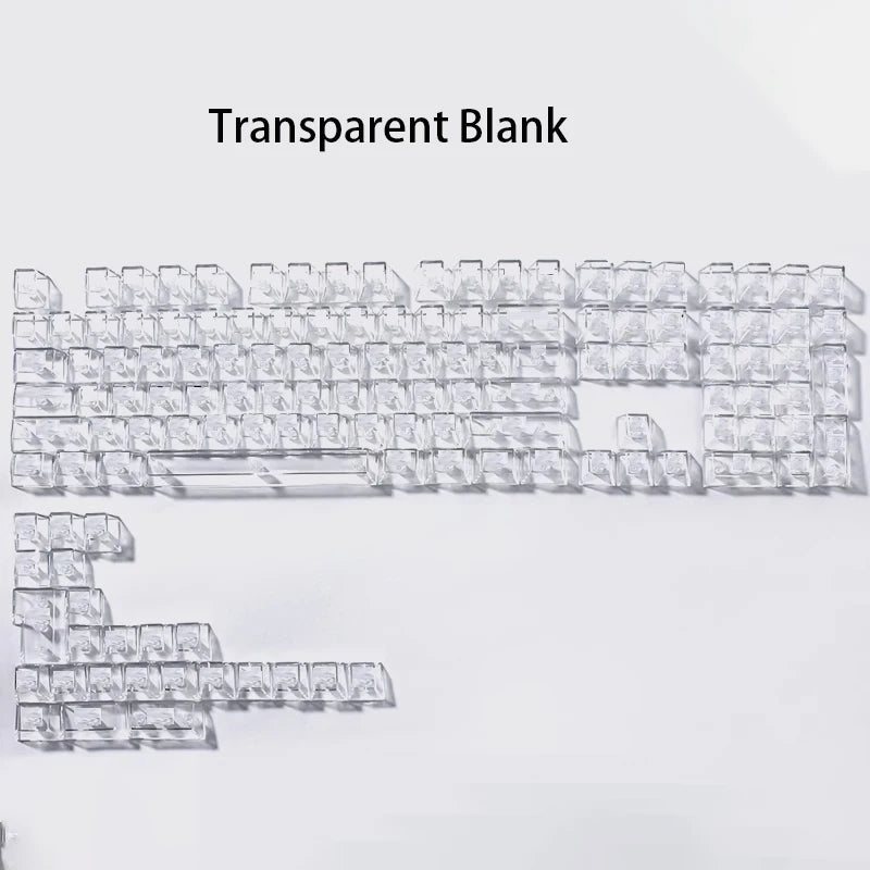 Teclas de perfil cereja transparente de cristal para teclado de jogos mecânicos