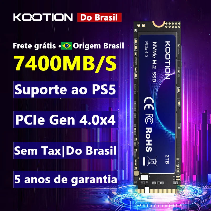 KOOTION X16Plus SSD NVMe M2 1TB 2TB 512GB Disco rígido interno de estado sólido PCIe 4.0x4 2280 SSD M.2 Drive para PS5 Laptop PC