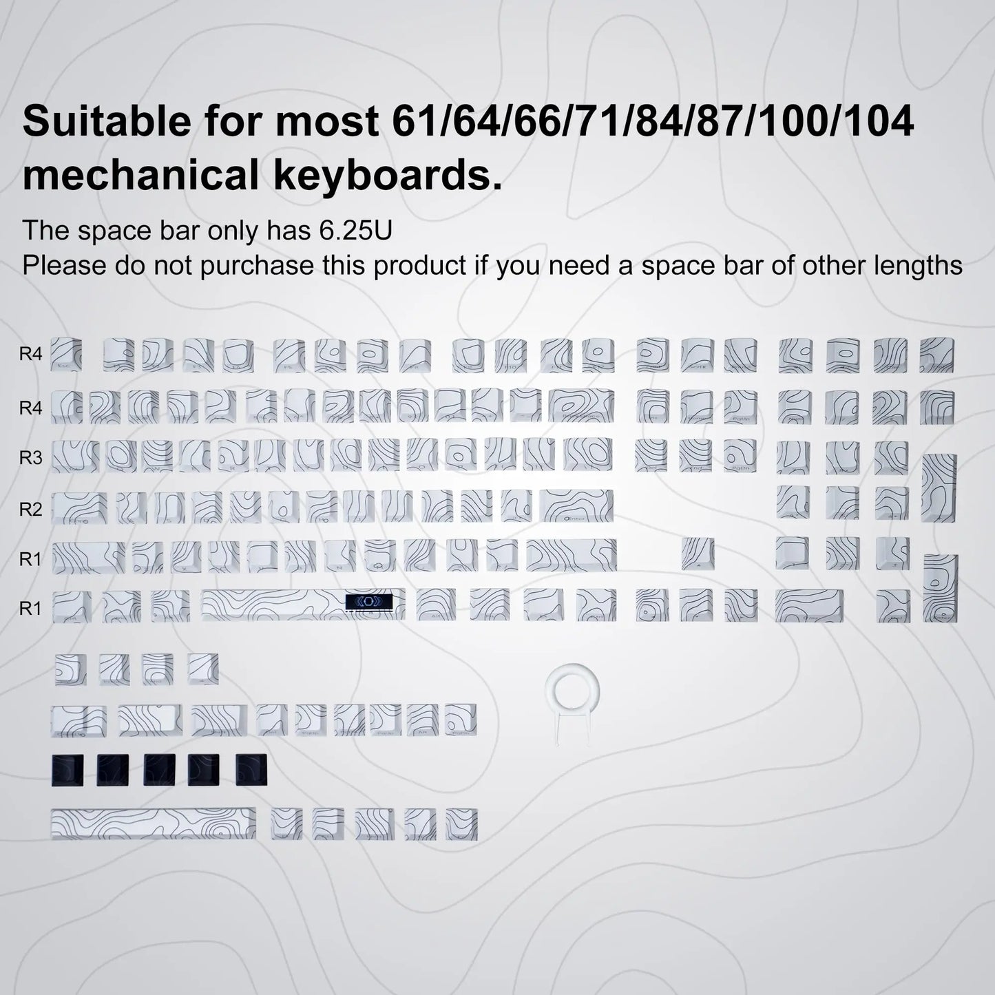 136 teclas topográficas v3 3.0 impressão lateral pbt keycap retroiluminado