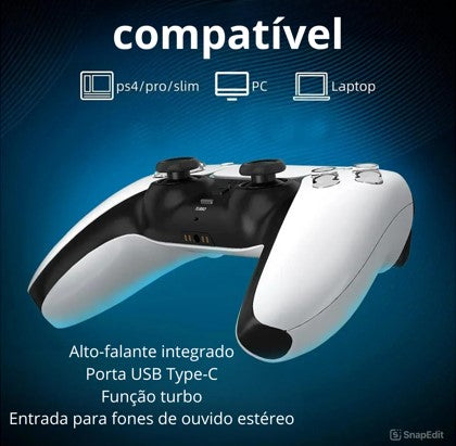 Joystick sem fio bluetooth ps4 controlador gamepad